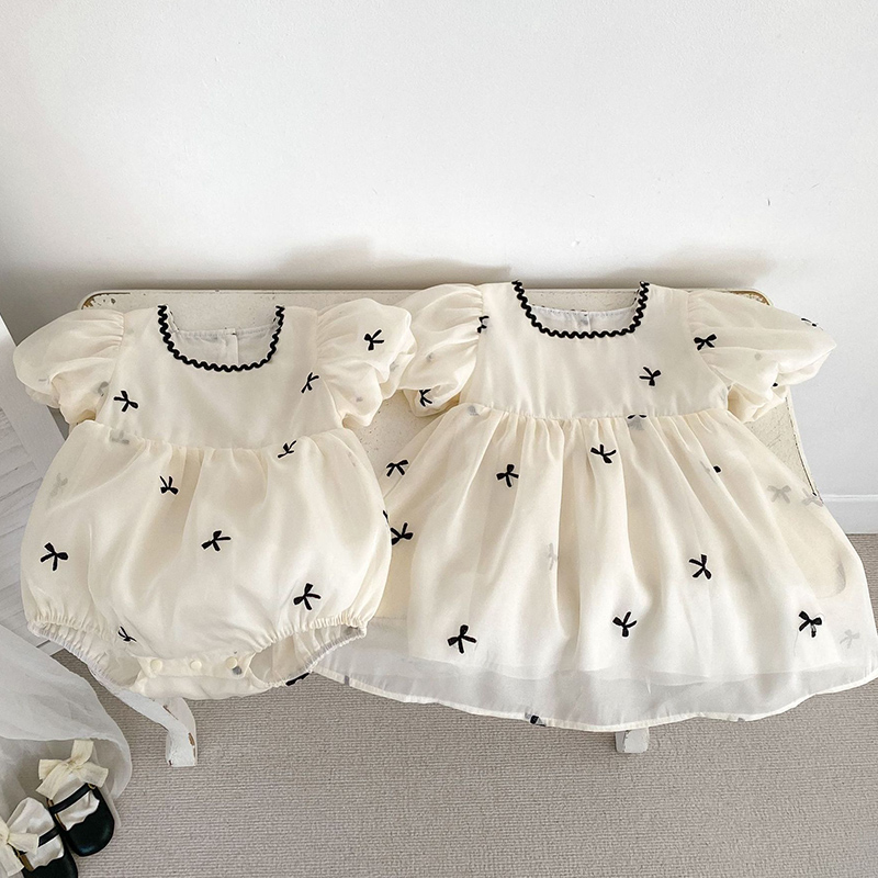 Summer Gauze Clothing - Abbigliamento per sorelle per bambini Abito