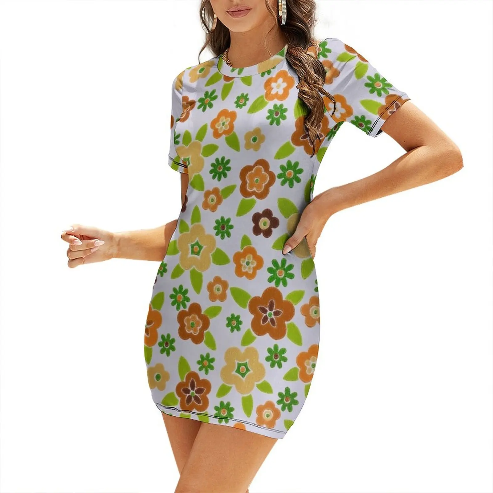 Summer Clothing Online - Abito a maniche corte con stampa