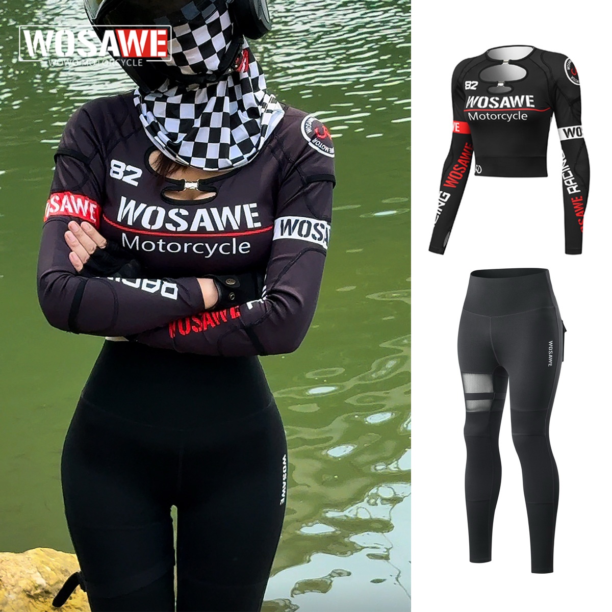 Summer Clothing Motorcycle - WOSAWE Set Estivo da Donna per