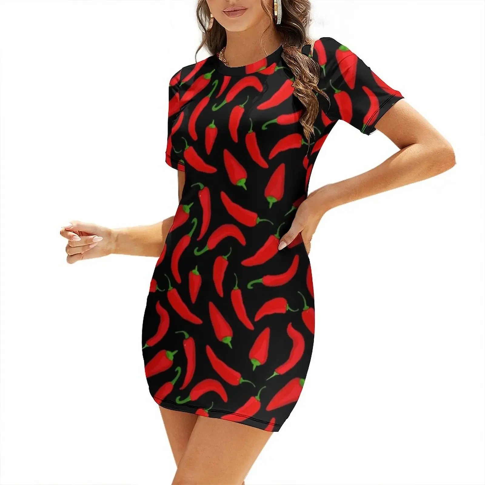 Summer Clothing Online - Abito a maniche corte nero con