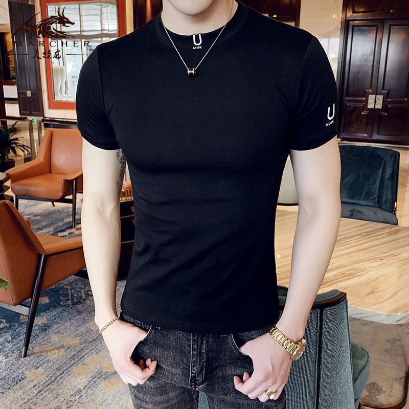 Summer Clothing Wholesale - Maglietta nera per uomo abbigliamento semplice