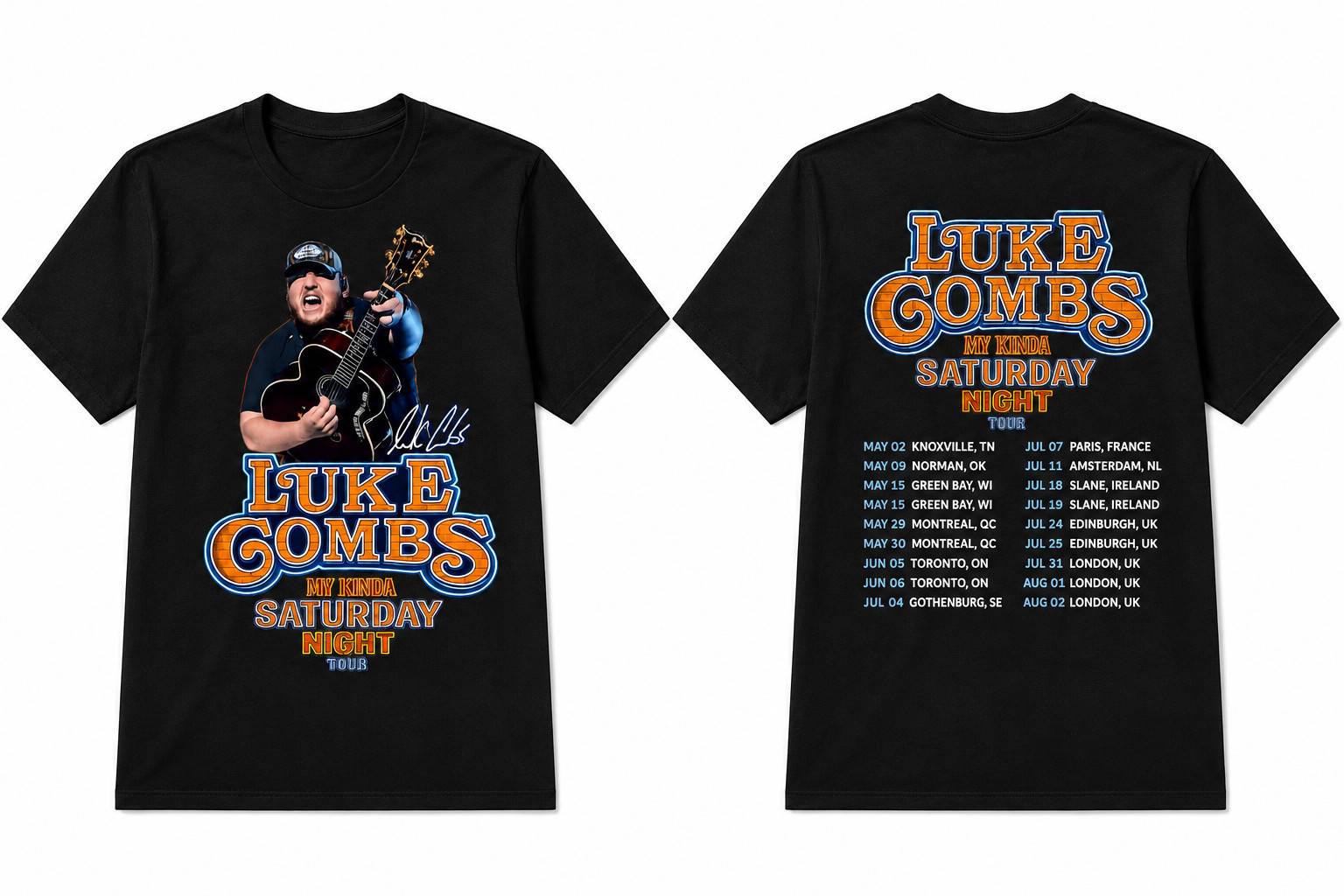 Summer Clothing Uk - Maglietta nera Luke Combs My Kinda