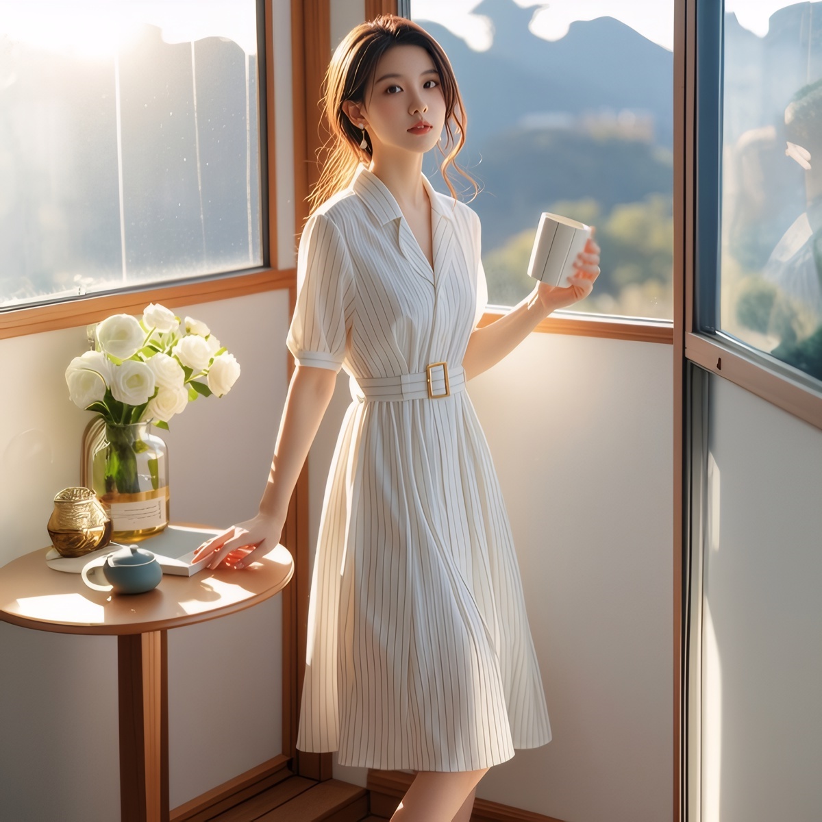 Abito a Righe a Vita Alta Mode - Summer Line Clothing Brand recensione e prezzo