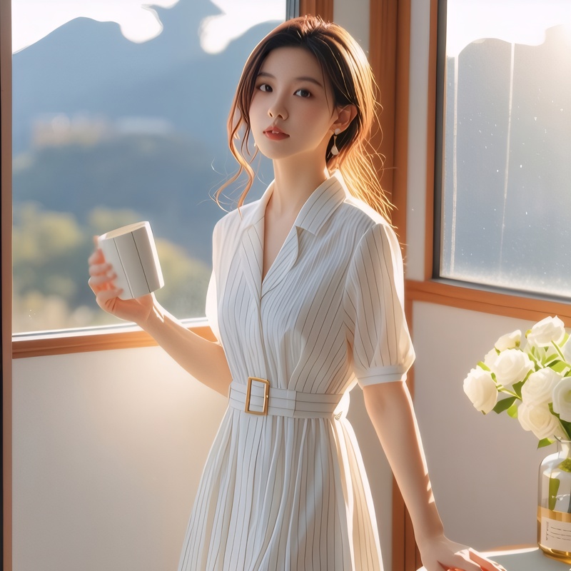 Abito a Righe a Vita Alta Mode - Summer Line Clothing Brand recensione e prezzo