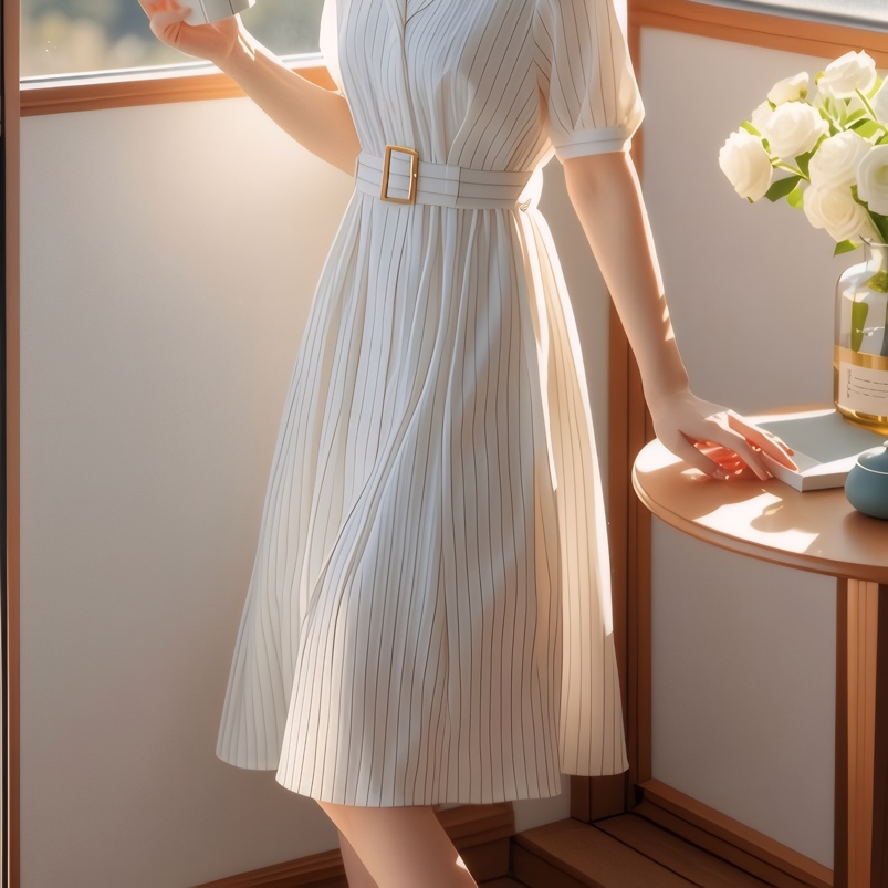 Abito a Righe a Vita Alta Mode - Summer Line Clothing Brand recensione e prezzo