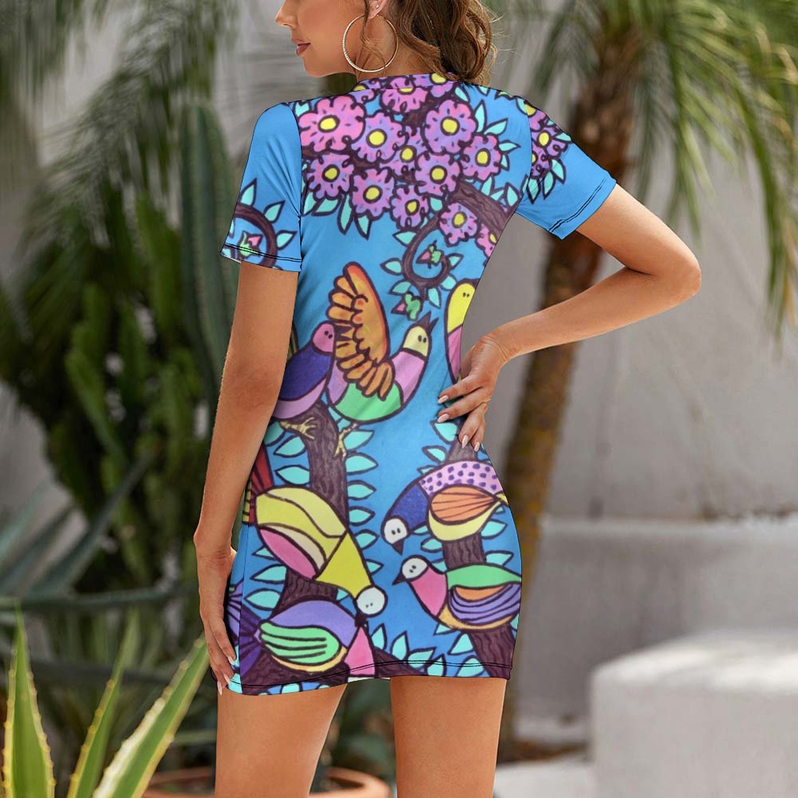 Abito a maniche corte Birds on - Summer Clothing Online recensione e prezzo
