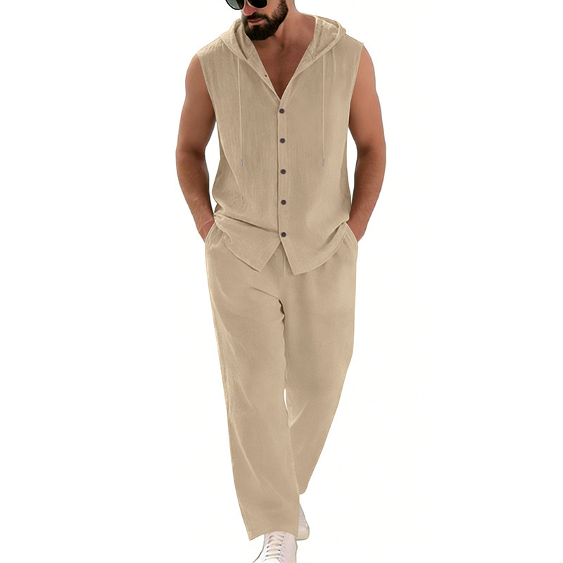Completo casual da uomo in lin - Summer Clothing Mens recensione e prezzo