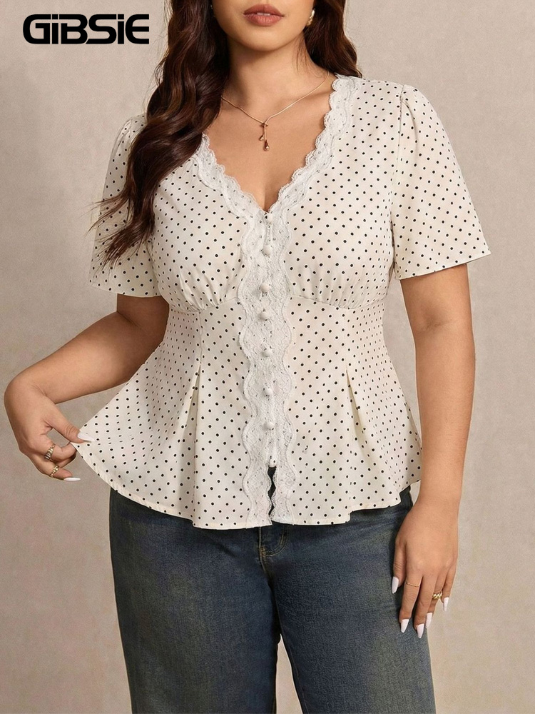 GIBSIE Top Peplum da donna tag - Summer Upf Clothing recensione e prezzo