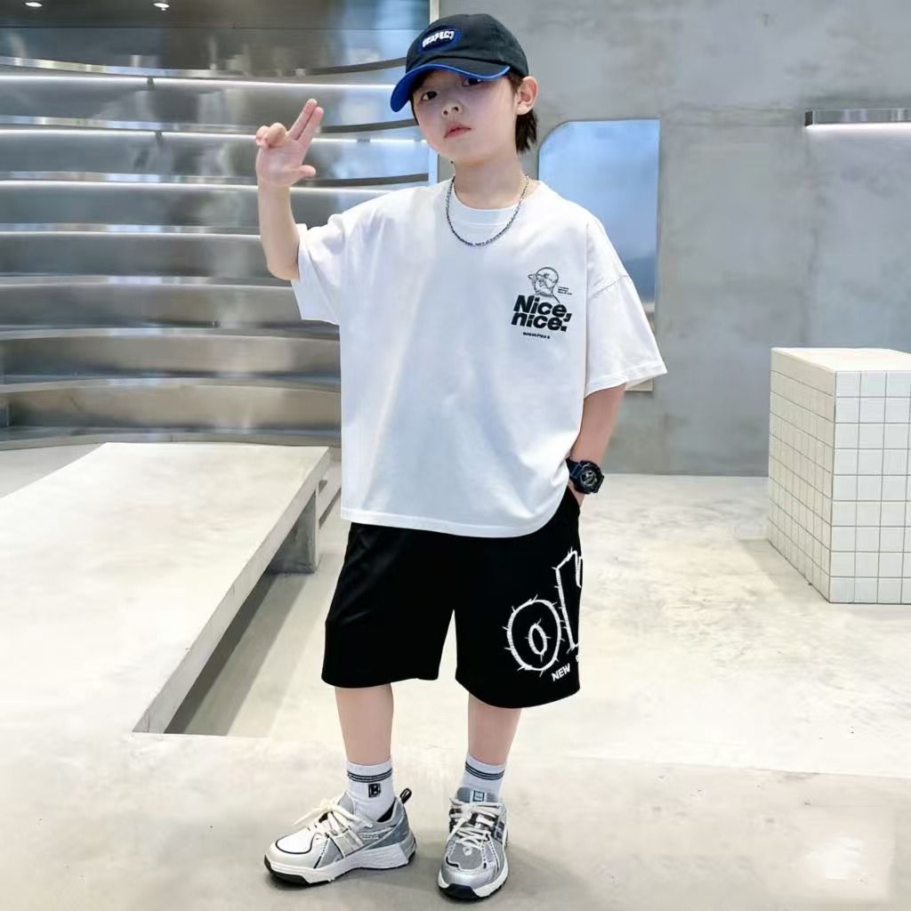 Set Estivo in Cotone per Ragaz - Summer Clothing Drawing For Kids recensione e prezzo